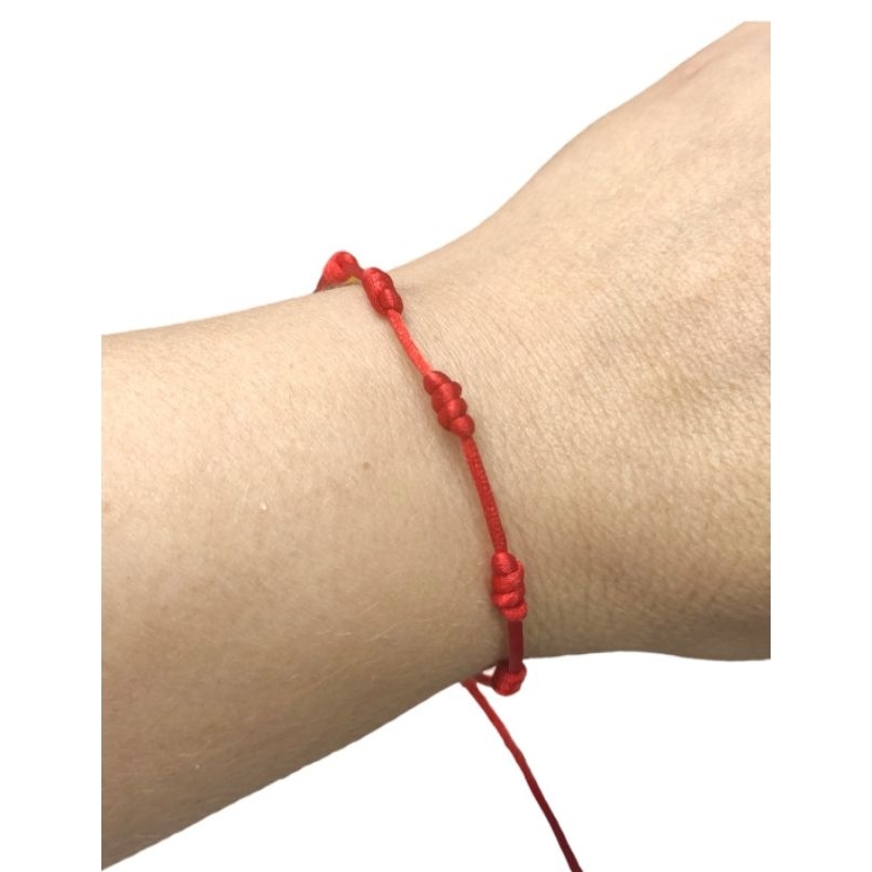 Pulseiras  7 nós vermelha Proteção contra inveja adulto/infantil 1mm