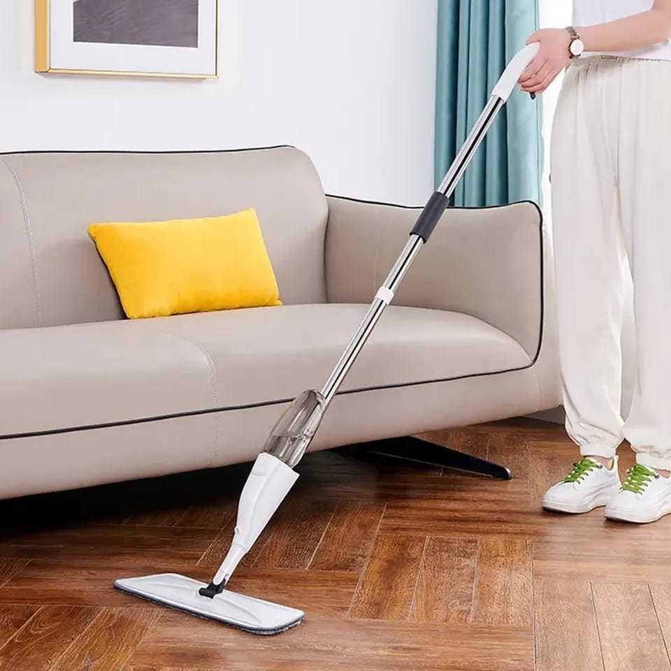 Kit Mop Spray +1/2/3 Refis Flat Esfregão Flash Mágico Rodo Com Reservatório De Limpeza Microfibra
