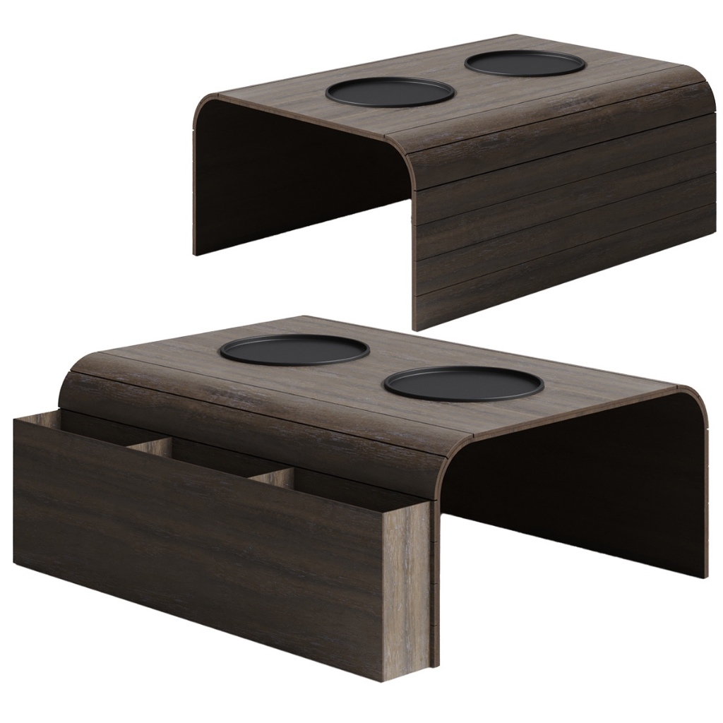 Bandejas De Sofá Kit Unidades Porta Controle + Porta Copos Decoração Sala
