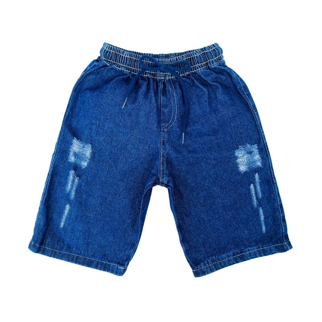 Bermuda Jeans Infantil Rasgada Premium Juvenil Shorts infantil Menino Jeans