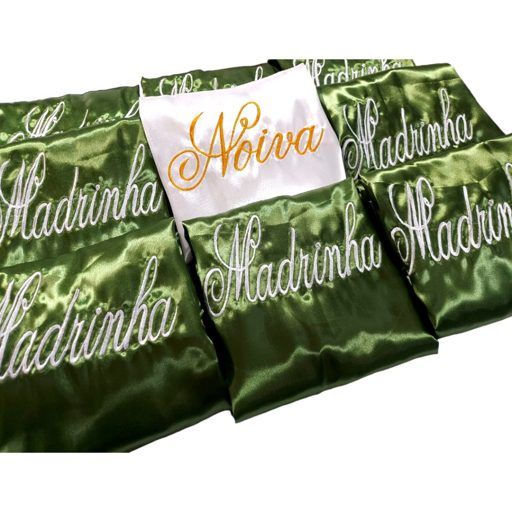 robe hobby bordado noiva madrinha mae da noiva roupao casamento
