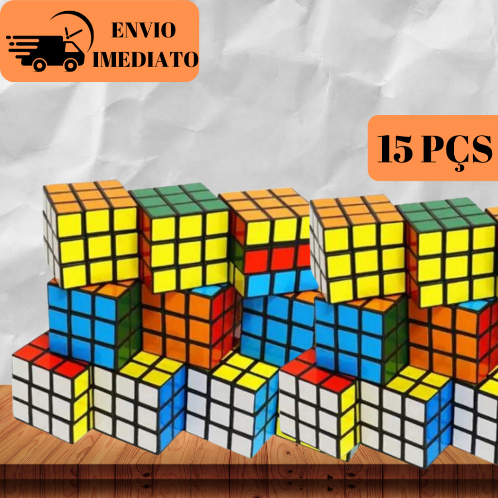 Kit 10/15/20/25/30/35 Cubo Mágico Pequeno 5 x 5 x 5 Cm Clássico De Exercitar a Mente Para Adultos e Crianças