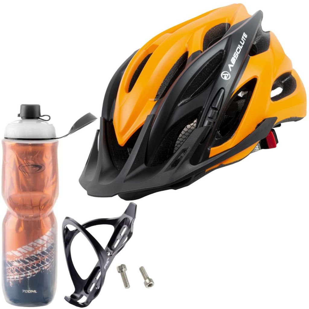 Capacete Ciclismo [M/G] Bike Mtb + Garrafa Térmica + Suporte