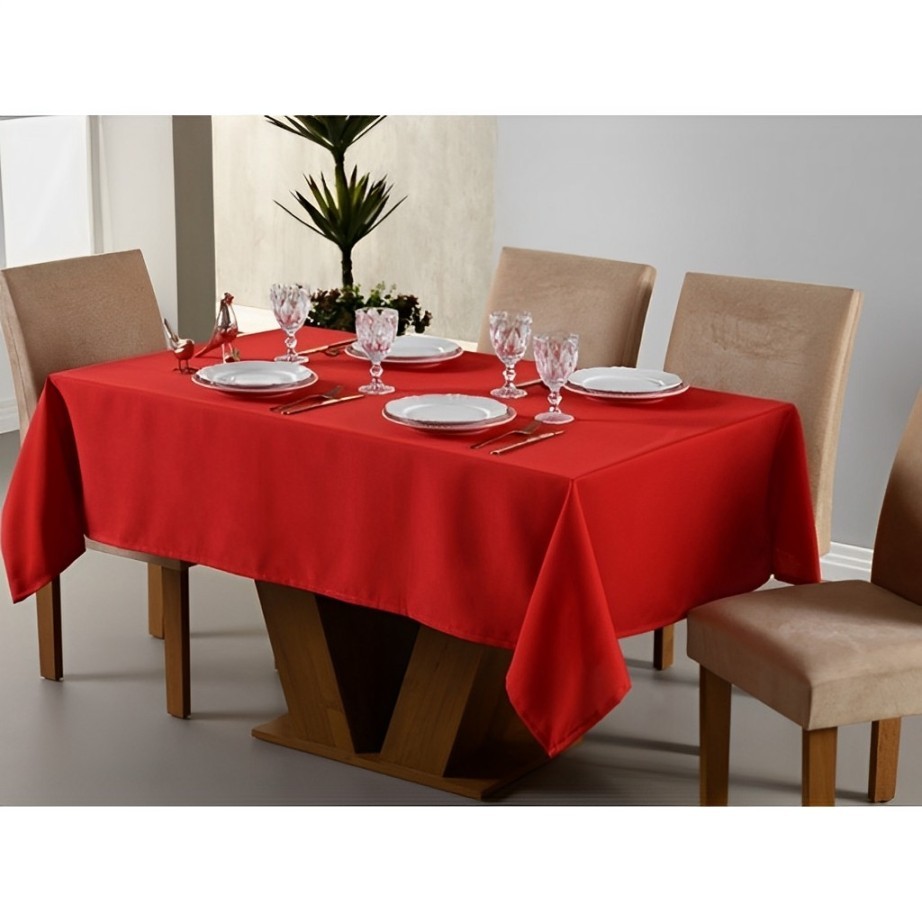 Toalha De Mesa Retangular 2,20x1,50m 6 lugares Festa Buffet Restaurante