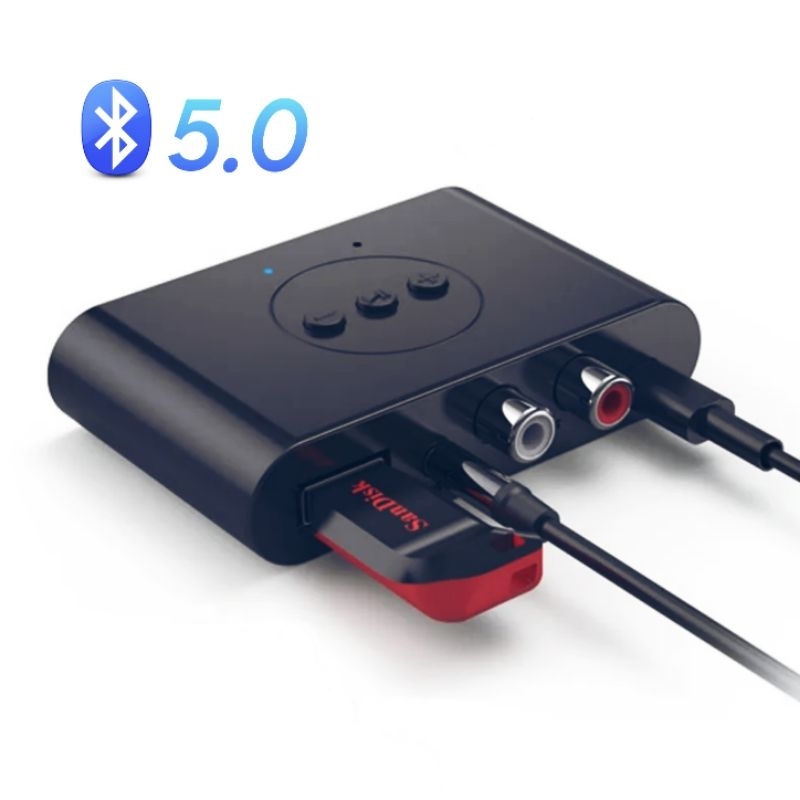 Adaptador Bluetooth Receptor + Cabo P2 e RCA Para Carro Som Antigo TV USB Tipo-C