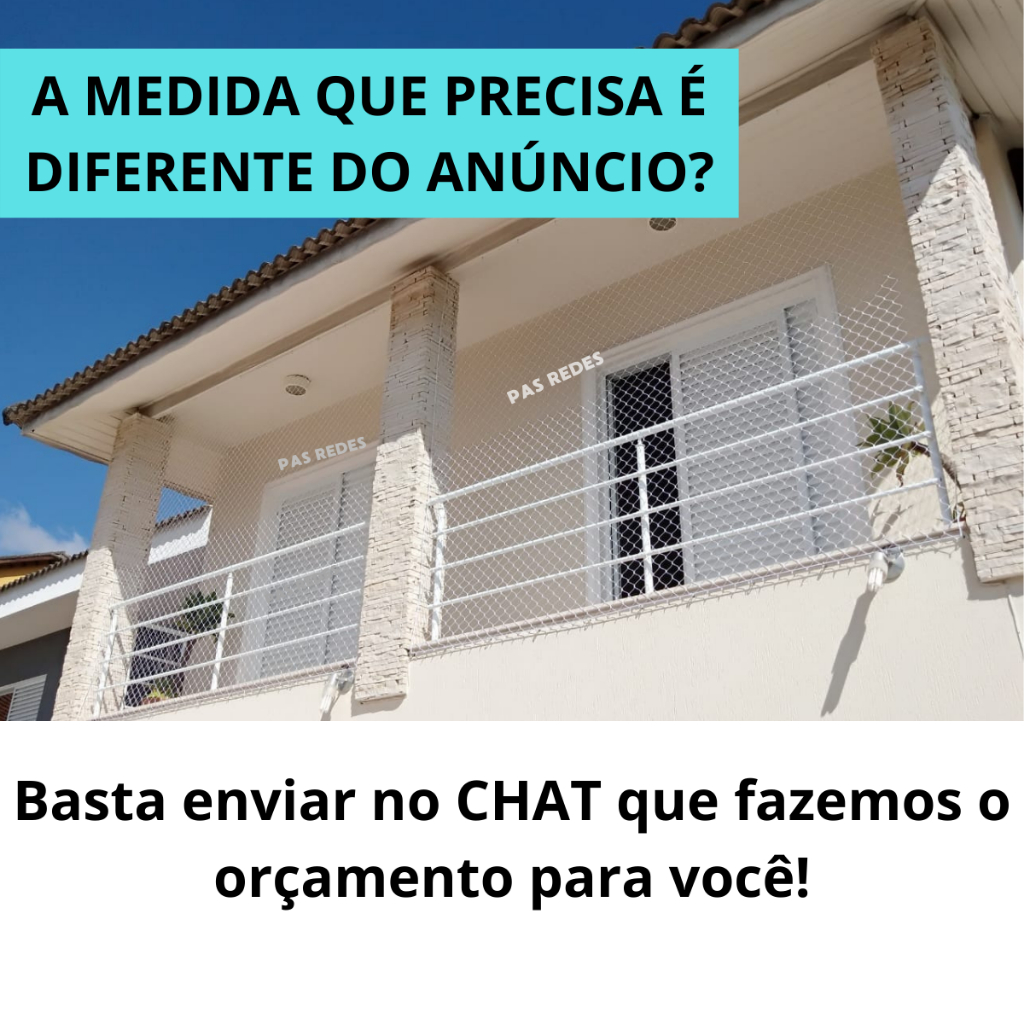 Kit Completo Tela Rede De Proteção Para Janelas, Sacadas, Gatos, Crianças - Diversas Medidas