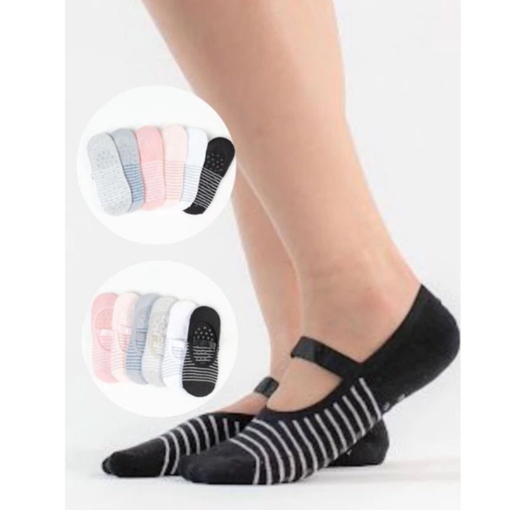 kitcom 6 pares meia sapatilha antiderrapante pilates yoga  feminina Tamanho 35-41boa qualidade