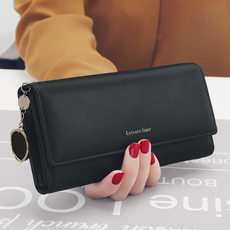Carteira Comprida Multiuso Feminina / Porta-Cartão com Fivela / Bolsa Fashion para Mulheres D001 D415 LING