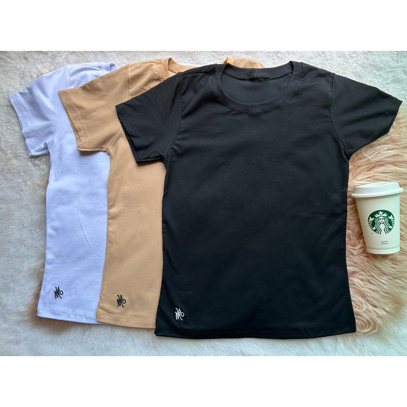 Camiseta Feminina Blusa T Shirt Algodão Gola Redonda Basica Lisa 100% Algodão Babylook Feminina