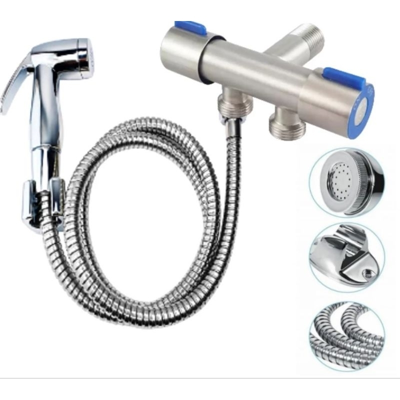 Registro Duplo Válvula Dupla ou Ducha Higiênica saída 1/2 para Banheiro Cozinha Área de serviço Lavabo resistência à corrosão