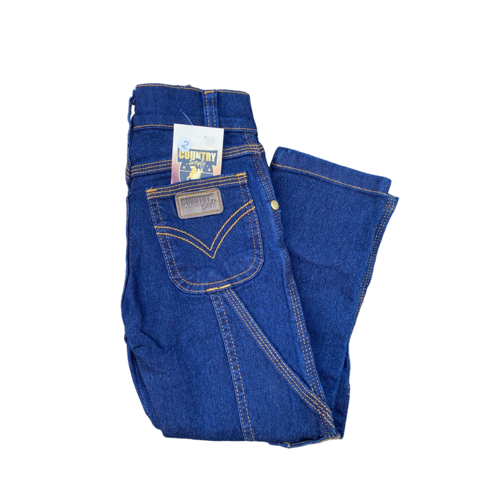 Calça Unissex Infantil Carpinteira Country Style Amaciada