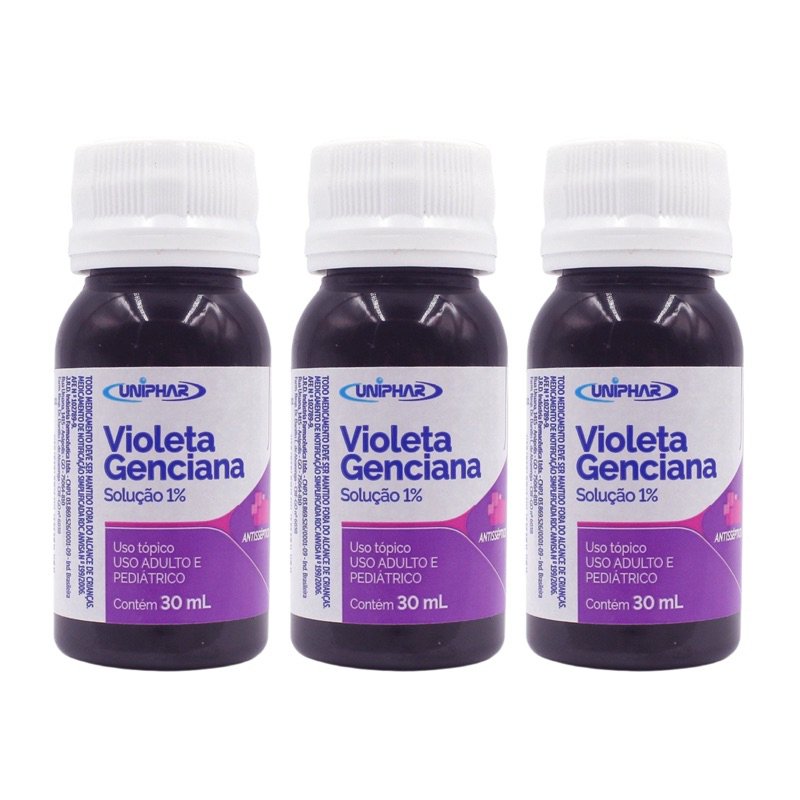 Kit 3 Violeta Genciana Uniphar 30ml