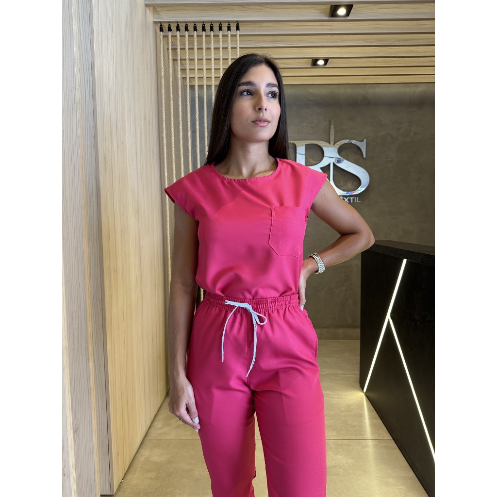 Scrub Pijama Cirúrgico Gabardine Conjunto Feminino Comfy