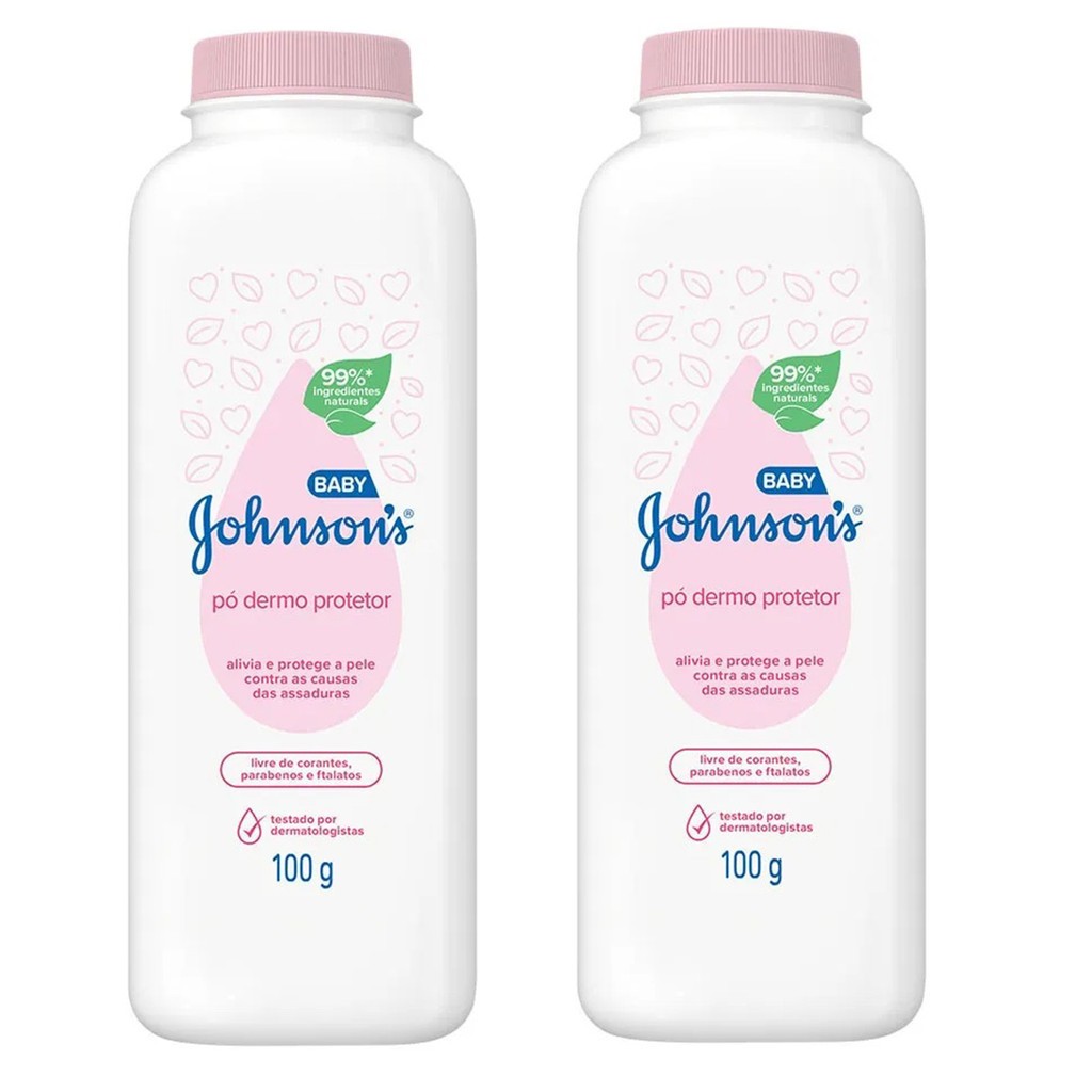 kit com 2 Talco Johnson's Baby Regular 100g