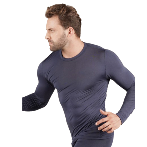 Camisa Térmica Masculina Manga Longa Lisa Proteção Treino Fitness