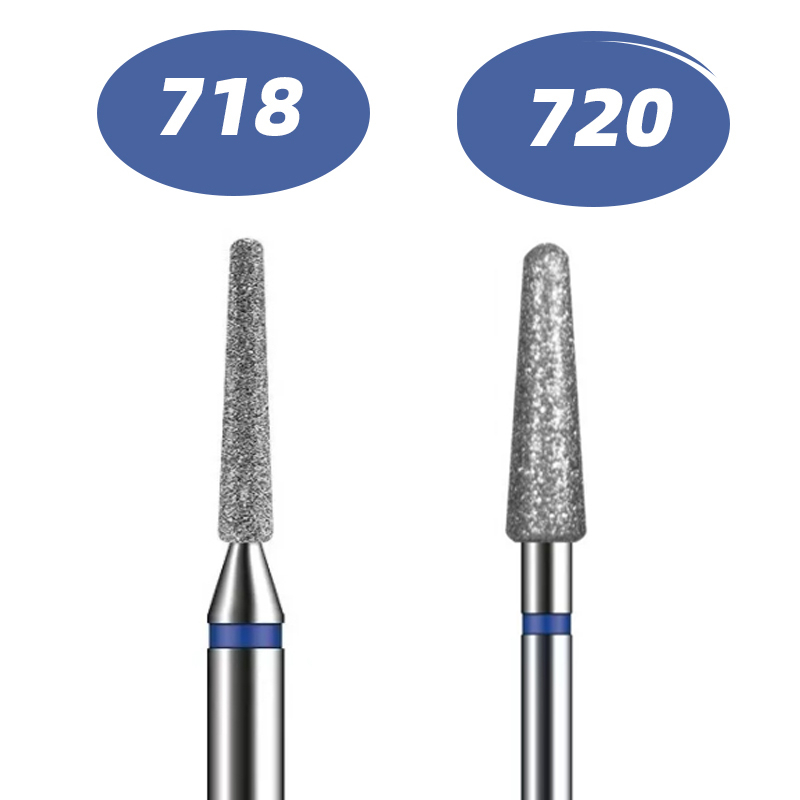 Brocas Diamantada 718 720 Cutícula Unha Motor Kit Brocas