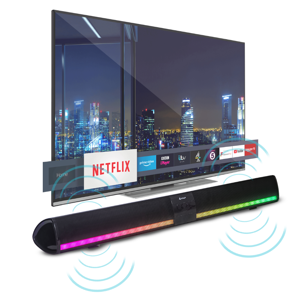 Caixa Soundbar Home Theater Bluetooth Sem Fio Para Smart Tv Knup