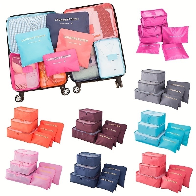 Kit 6 Bolsa De Armazenamento De Bagagem