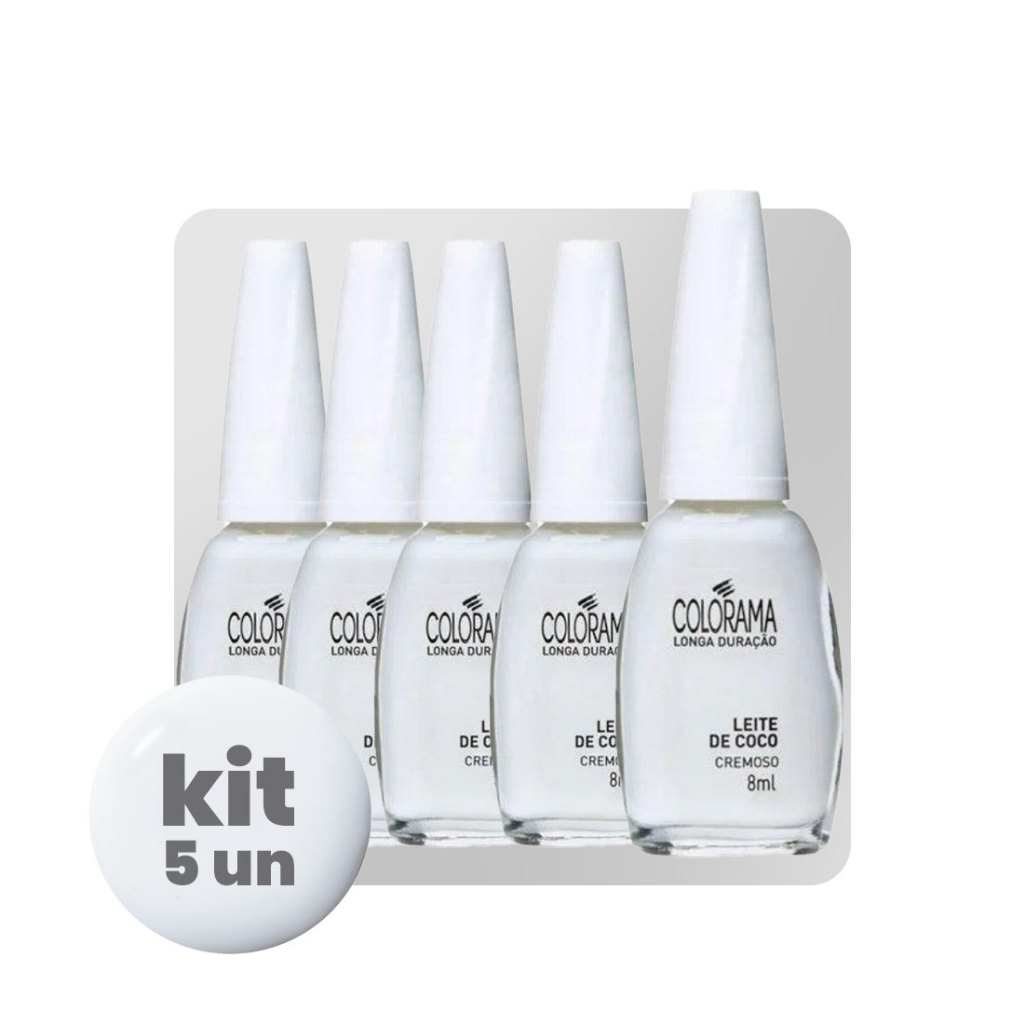 Kit 5 Esmaltes Colorama Cremoso Leite De Coco (5 unidades)