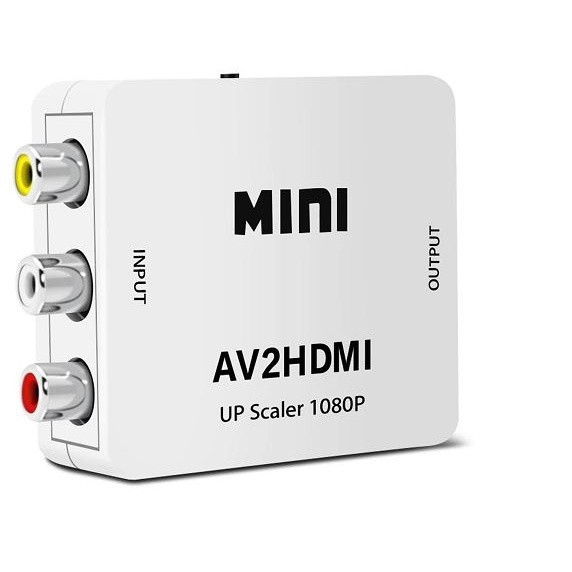 Conversor Av 3 Rca Para Hdmi Adaptador Vídeo Áudio Composto