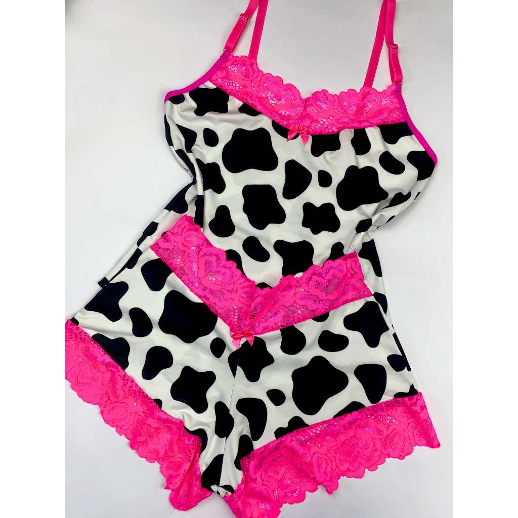 Baby Doll Pijama Feminino Estampado Fresquinho Microfibra Short Doll Confortável Roupa de Dormir