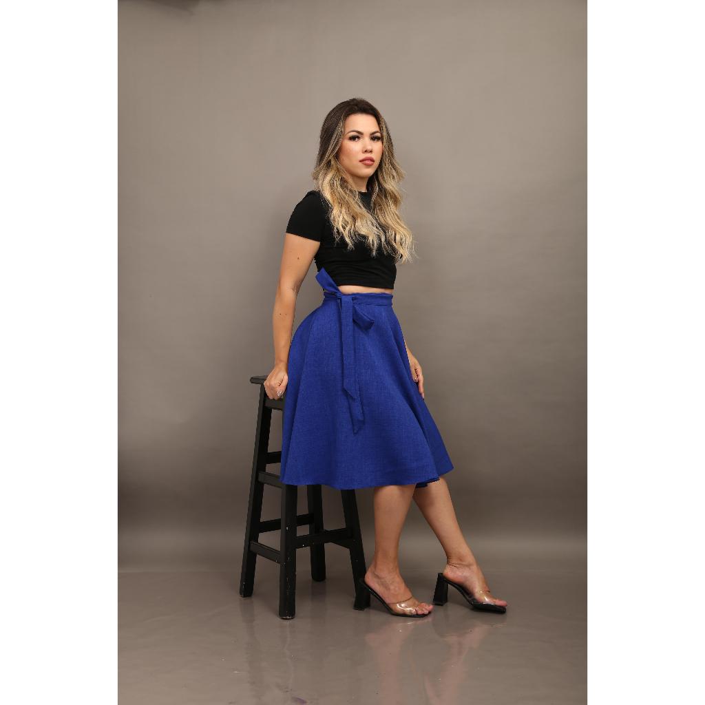 SAIA FEMININA GODE MIDI MODA EVANGELICA EMVELOPE