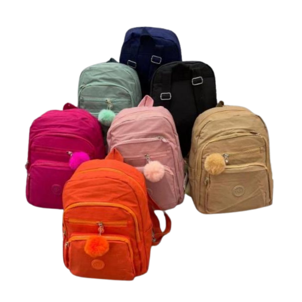 Mochila Feminina Escolar Passeio e Trabalho Tactel Forrada em Nylon