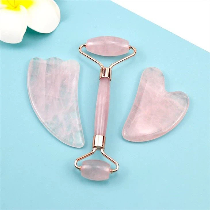 Rolo Massageador com Pedra de Jade Massagem Facial