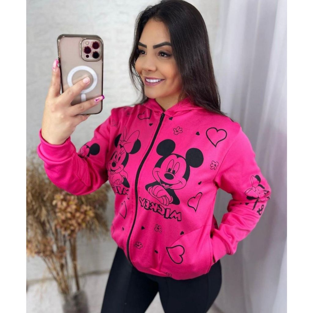 Casaco Moletons De Inverno da Minnie Mickey