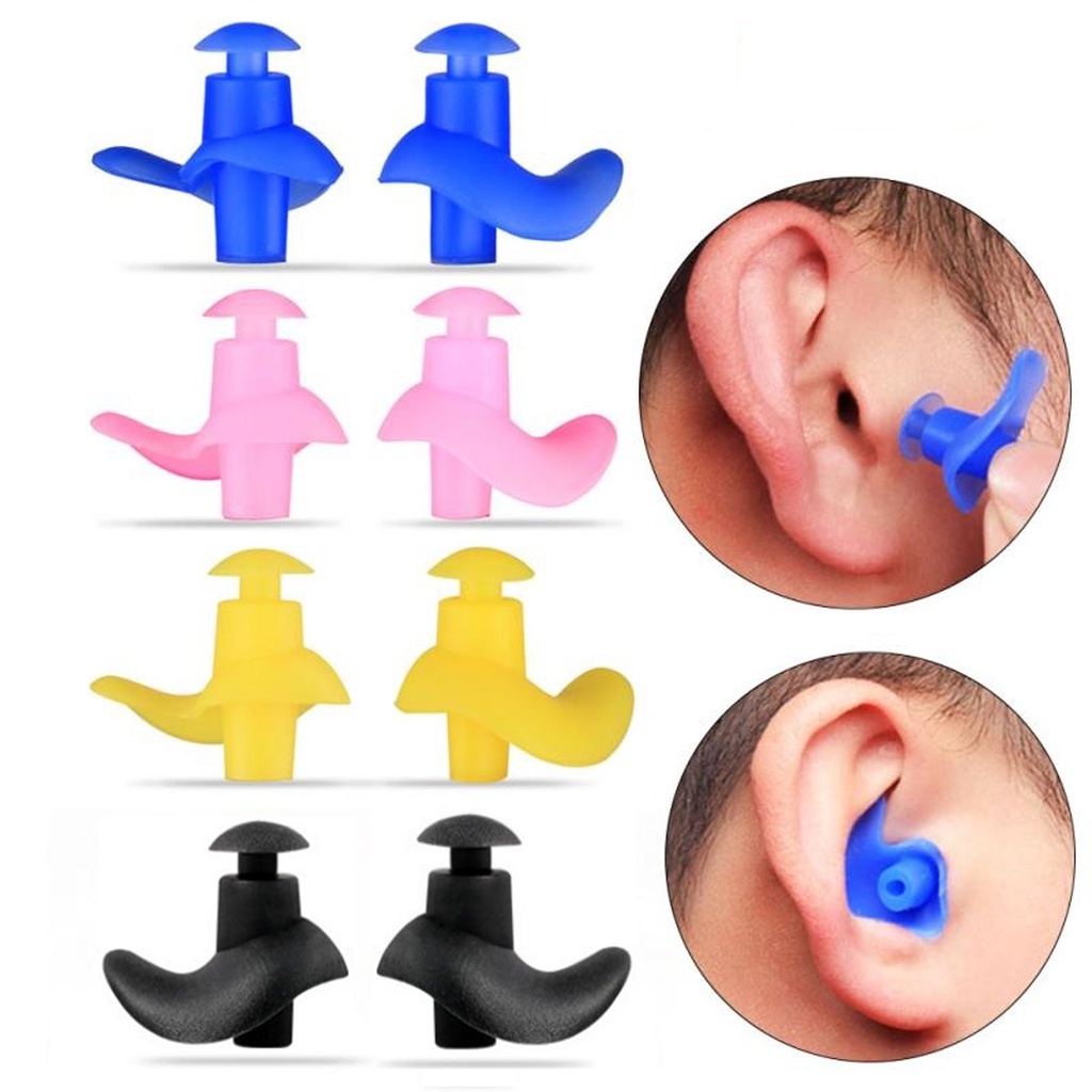 Protetor de Ouvido para Natação em Silicone Flexível, Tampão Auricular - Adulto e Infantil