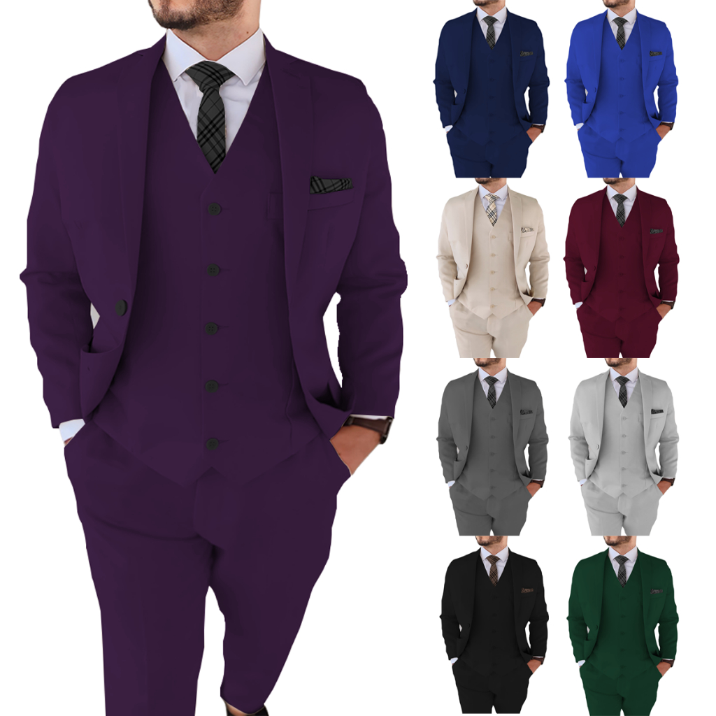 Terno Slim Masculino Roxo - Super Promoção