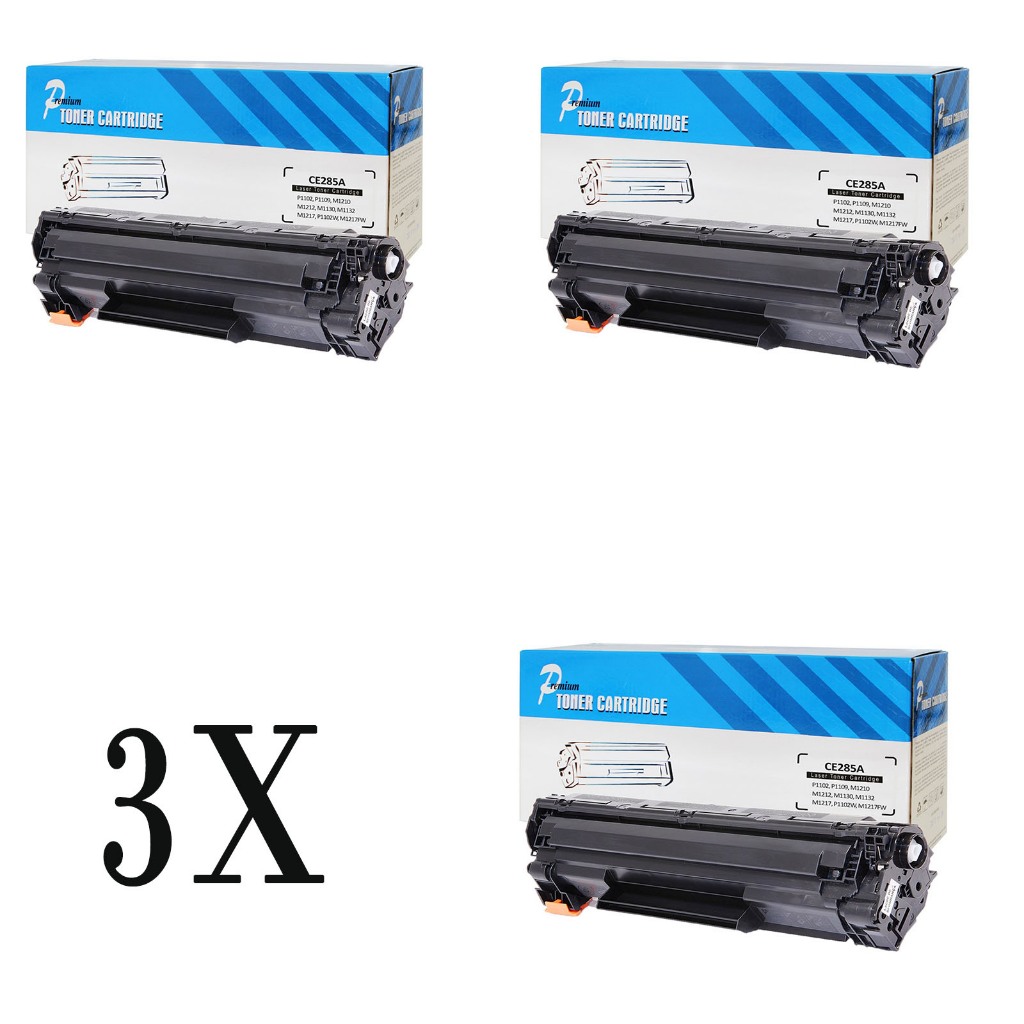 Kit 3 unidades Toner Compatível com HP 85A CE285A M1132 M1212 P1102