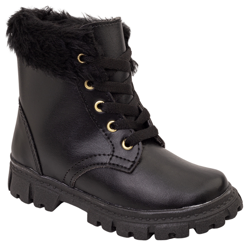 Bota Feminina Infantil Coturno Infantil Menina Bota Infantil Pelinho