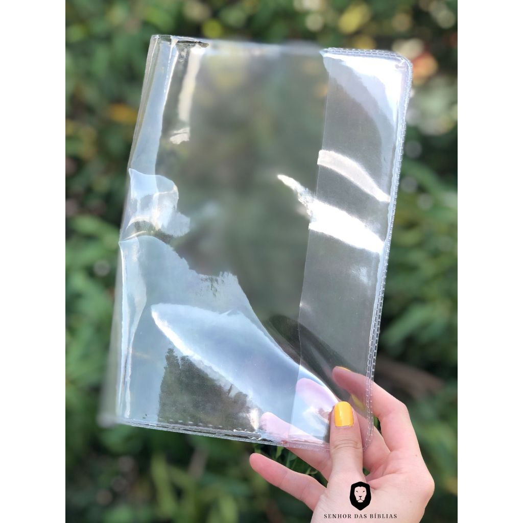 Capa Protetora Transparente Para Bíblias Modelos Slim Ultrafina Medida 22,5x14x1,8 Para Capa Dura ou Flexivel
