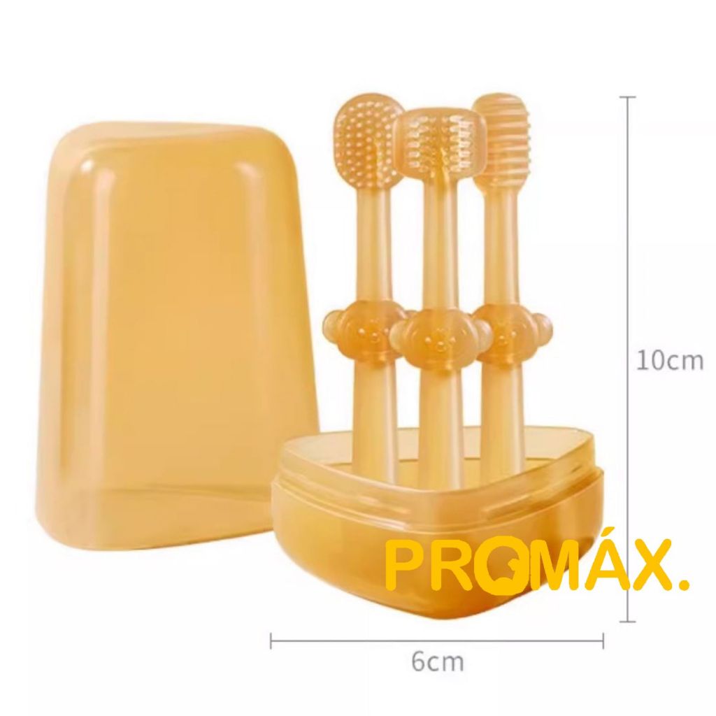 Escova De Dentes Kids Kit De Cabeça De Macia Para Recém-Nascidos 0-2 anos Cuidados Dentários Conjunto De silicone Bebês