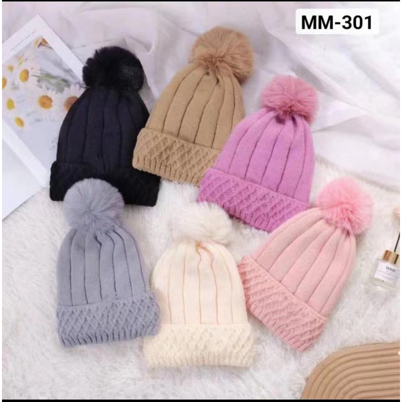 Gorro Feminino De Inverno Com Pompom TOUCA DE LÃ OTIMA PARA USAR NO FRIO