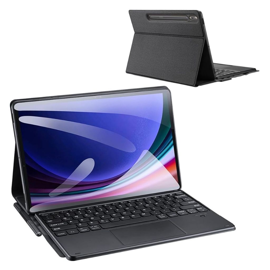 Capa Tablet Com Teclado Bluetooth Tab S9+ S9 Fe Plus 12.4  S9 Fe 10.9 S6 Lite 10.4
