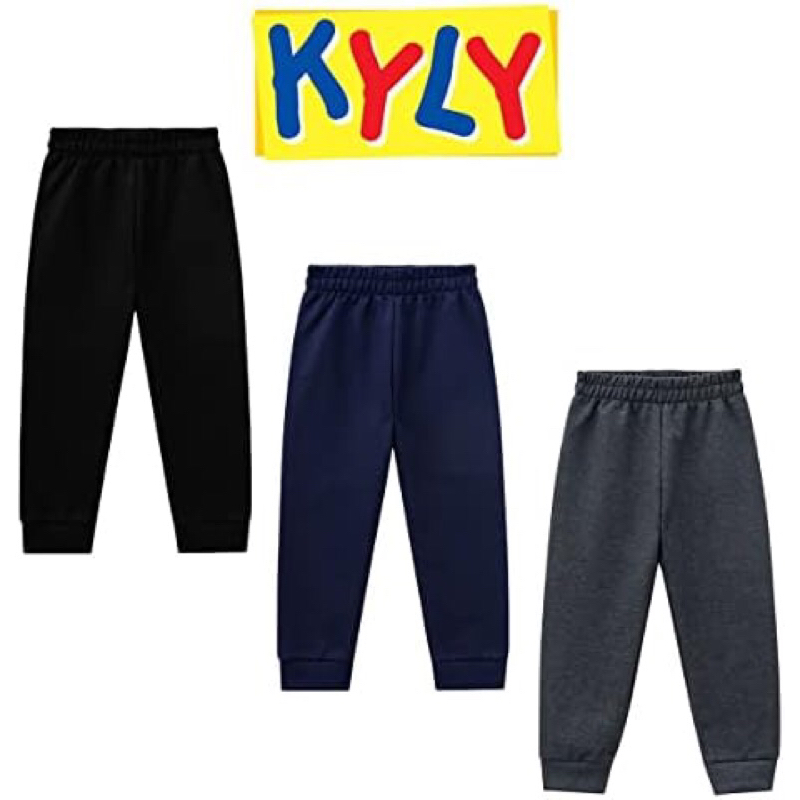 KIT 3 Calças Moletom Kyly Originais C/punho.