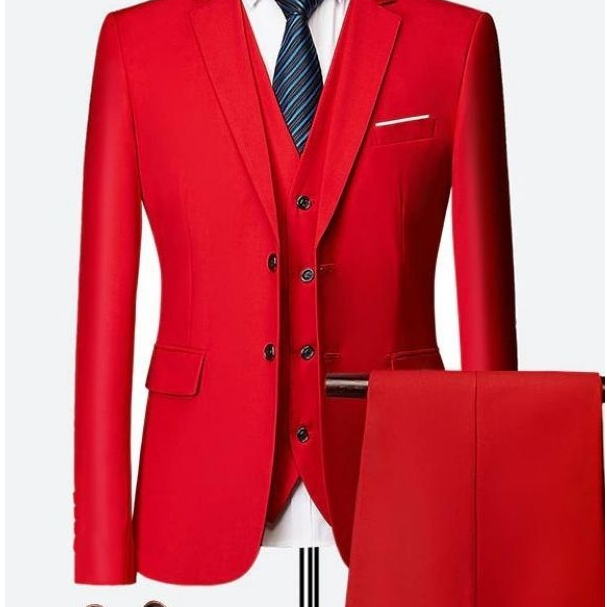Terno Masculino  Vermelho Slim corte italiano lançamento