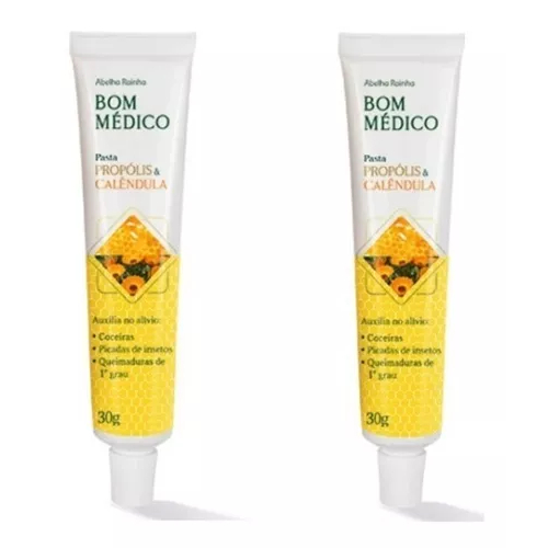 Kit Com 2 Pastas em gel concentrada com Própolis e Calêndula - 30 g Pós Barba, Fungicida natural  Propriedades calmantes