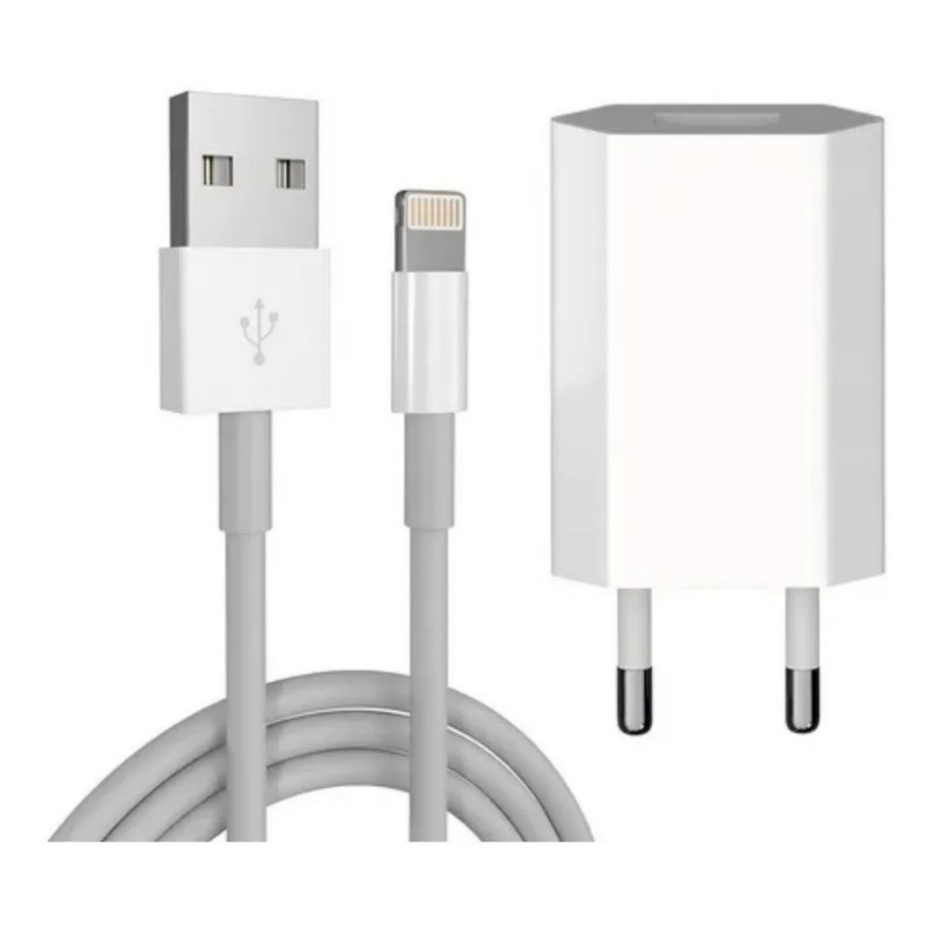 Carregador Para iPhone Carregamento Rapido 10W Kit completo Fonte USB com Cabo H'maston CB01