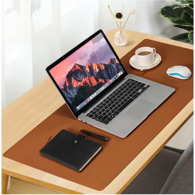 Mouse Pad Grande Couro Ecológico Costurado Básico 70 X 30