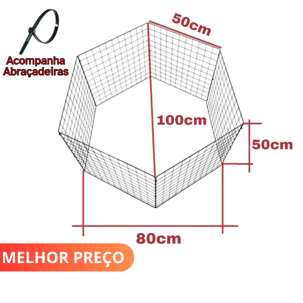 Cercado com 50cmx50cm em 6 placas Canil Garde Para Cães Cachorro Coelho