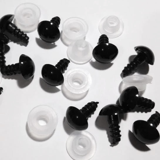 Olhos com trava para Amigurumi PRETO