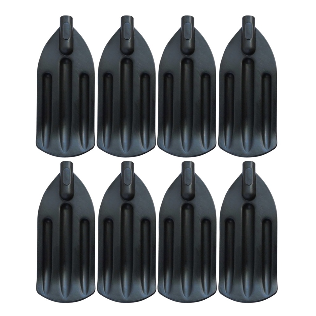 Kit 8 Pás de Remo Universal Preto para embarcações Bote Barco Canoa Pesca