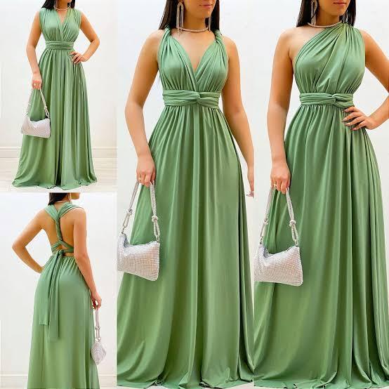 Vestido feminino longo elegante MultiFormas Madrinhas Casamento Festas 40% desconto frete gratis