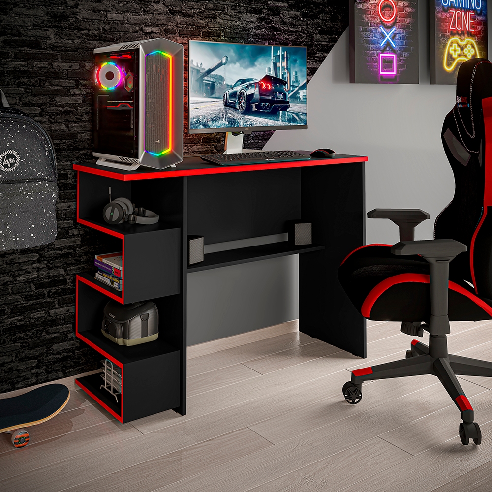 Mesa Para Computador Gamer Elite - Escrivaninha - Cores Variadas