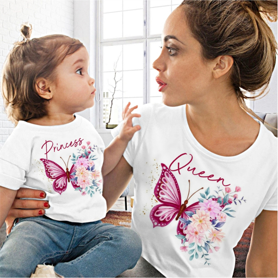 kit blusa camiseta mãe e filha, queen e princess, ensaio fotográfico blogueirinha