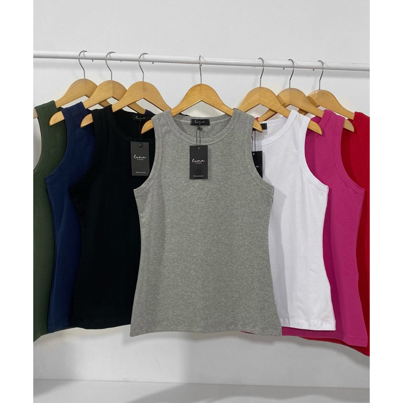 Regata Feminina Lisa Cotton Algodão Blusa Básica Fashion
