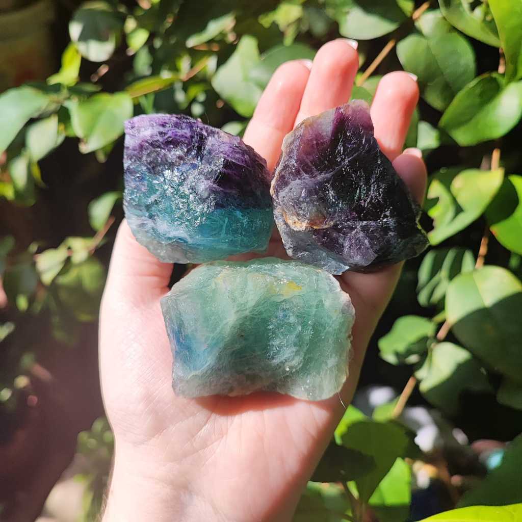 Fluorita Pedra Natural Bruta - Cura Proteção e Calma
